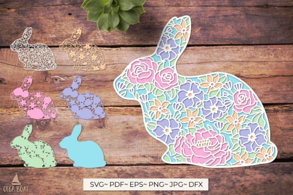 3D Easter Bunny SVG: Crafts & Graphics