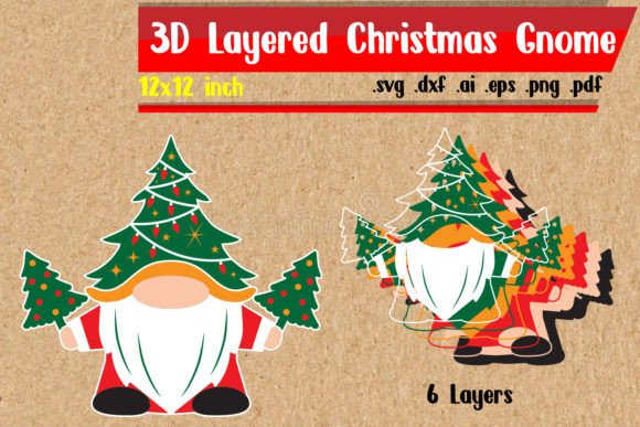 3D Gnome SVG: Crafts & Graphics