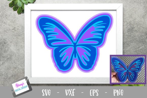 3D Layered Butterfly SVG: Graphics for Crafts