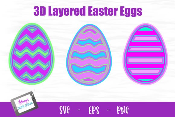 3D Layered Easter Eggs: Graphics for Crafts