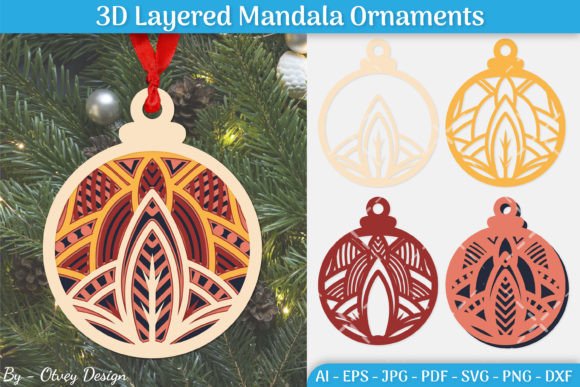 3D Mandala SVG for Crafts & Graphics
