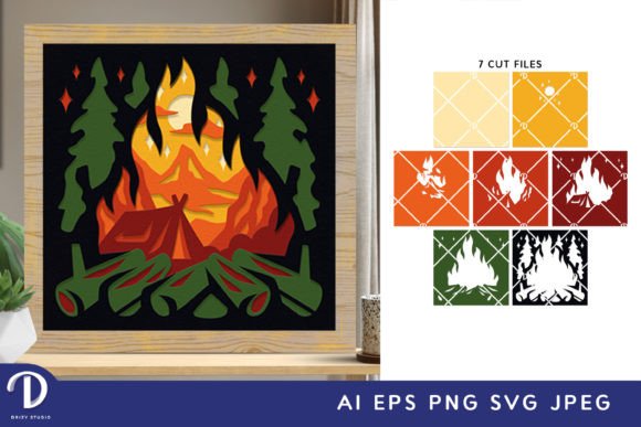 Camping 3D SVG for Shadow Boxes Review