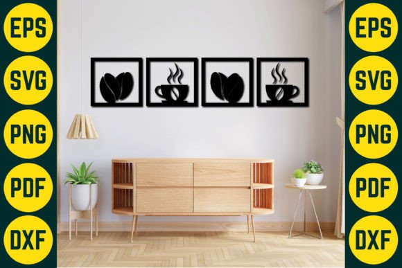 Coffee Wall Decor 3D SVG: Crafts & Graphics