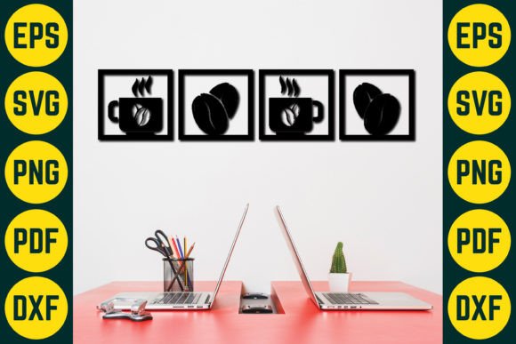 Coffee Wall Decor 3D SVG: Graphics for Crafts