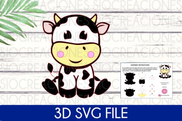 Cow 3D SVG: Elevating Shapes for Web Design