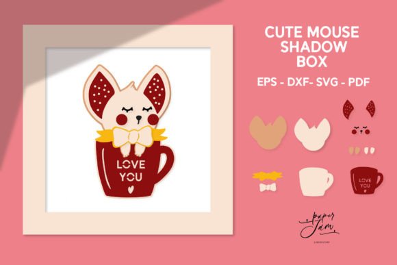 Crafts & Graphics: Mouse Shadow Box SVG 3D
