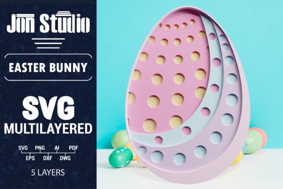 Easter Eggs 3D SVG: Graphics for Crafts