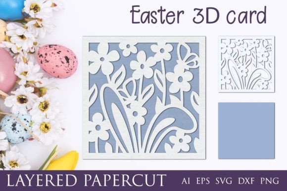 Easter Paper Cut Card: Graphics for Crafts