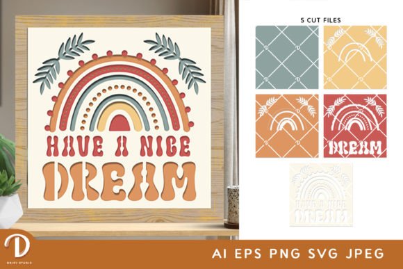Have a Nice Dream 3D SVG for Shadow Boxes