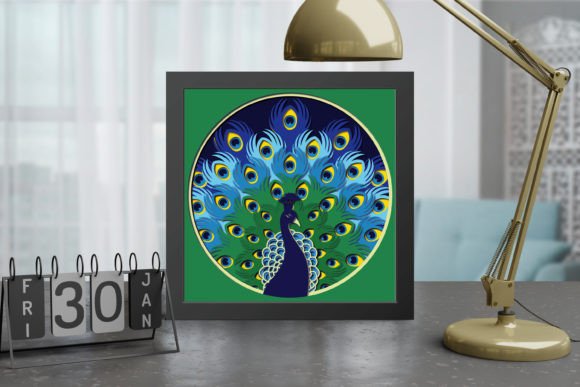 Peacock 3D SVG Shadow Boxes Review