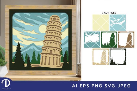 Pisa Tower 3D SVG Shadow Box Review