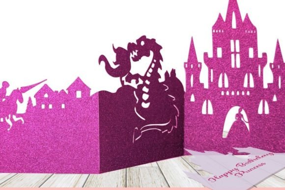 Princess Castle Card: 3D SVG for Fantasy And Fairy Tales