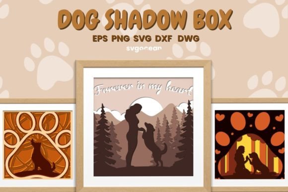 Review: Dogs Shadow Box 3D Layered SVG for Embroidery