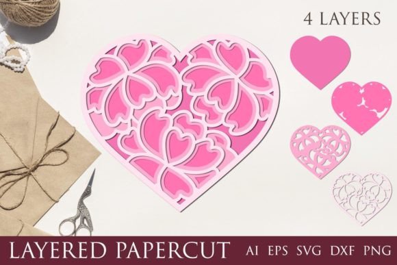 Review: Flower Heart Card 3D Papercut Design