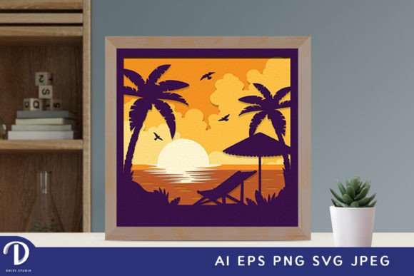 Reviewing the Beautiful Beach Sunset 3D SVG Paper Cut