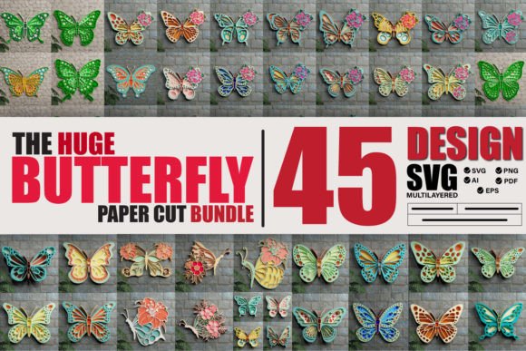 Reviewing The Huge Butterfly Bundle 3D SVG Shapes