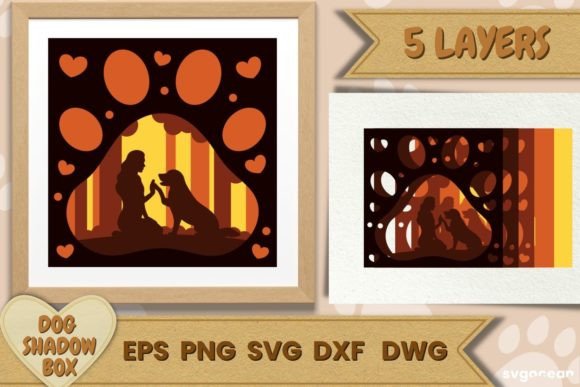 Shadow Box Pet SVG: Graphics for Crafts & Blogs