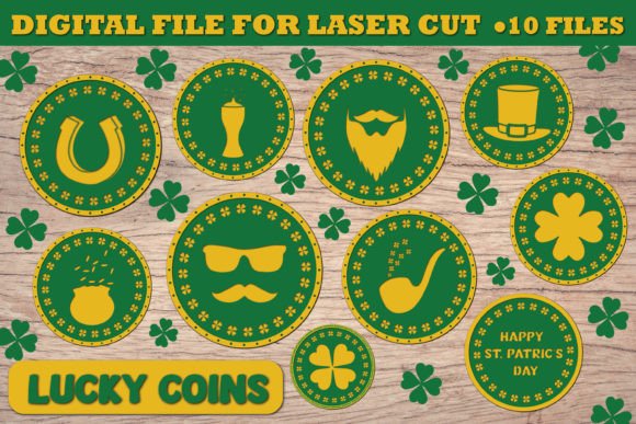 St. Patrick’s Coin 3D SVG for Crafts & Graphics