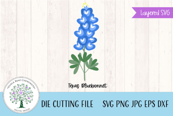 Texas Bluebonnet Graphics for Crafts