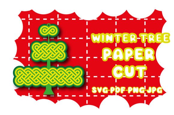Winter Tree 3D SVG for Christmas Content