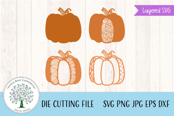 Zentangle Fall Pumpkin SVG: Crafts & Graphics